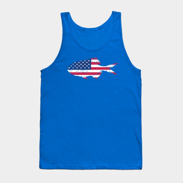 Patriotic Fish with the US Flag Tank Top by RJCatch